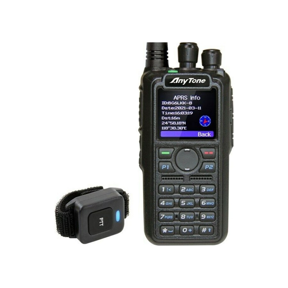 ANYTONE AT-D878UV II PLUS 2GB V2024 - RTX VHF/UHF BT/VFO/GPS 500.000 CONTACTS