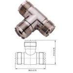 CONNETTORE ADATTATORE A T TRIPLO  SO239