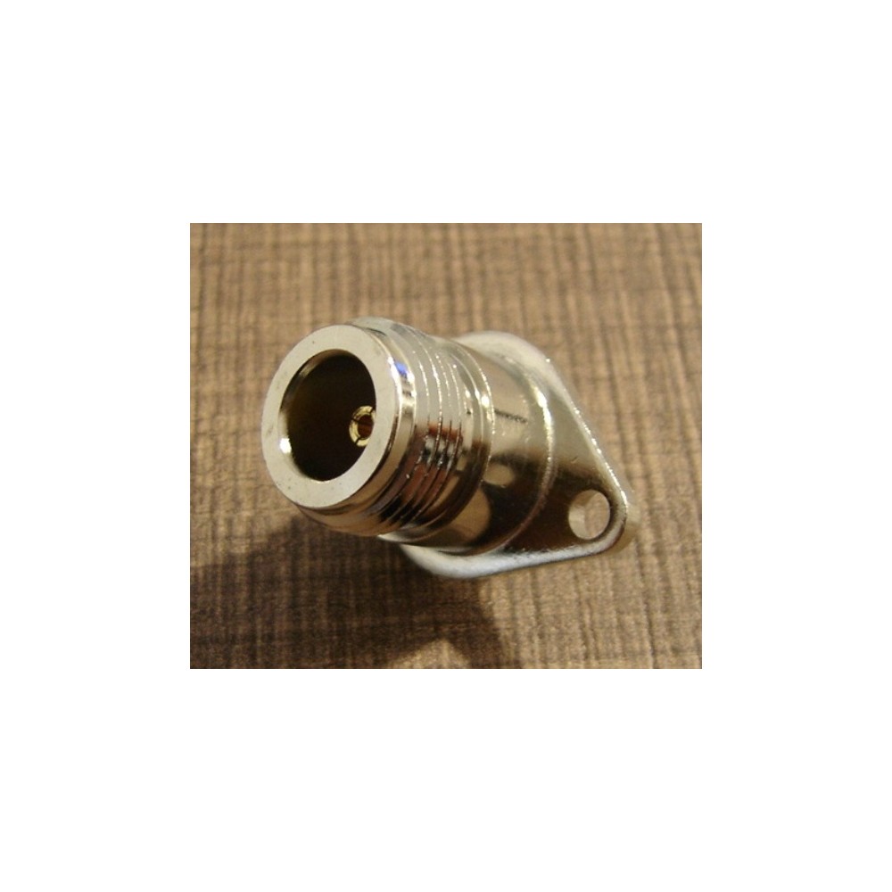 CONNETTORE DA PANNELLO N FEMMINA CON GHIERA 2 FORI