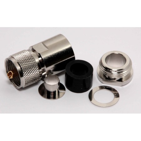 CONNETTORE PL259 PROFESSIONALE  PER CAVI 10.3 MM RG-213 RF400/HF400/H1000/ULTRAFLEX10