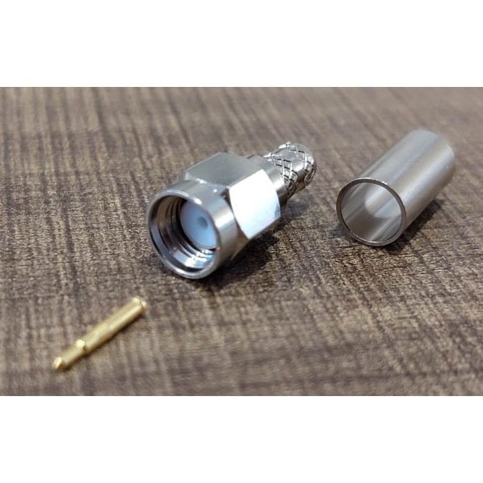 CONNETTORE SMA MASCHIO A CRIMPARE PER CAVI 5mm RG58/RF195