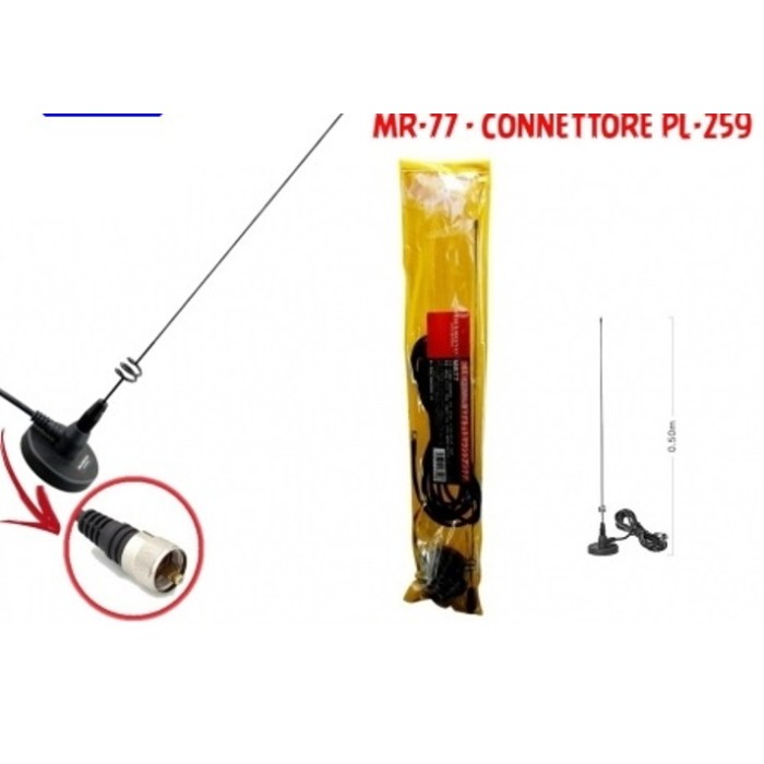 DIAMOND MR-77 ANTENNA USO MOBILE 144/430  MHz CON BASE MAGNETICA PL