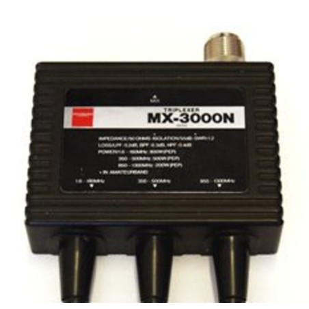 DIAMOND MX-3000 TRIPLEXER 1-160 350-500 850-1300 MHz CONNESSIONI PL259 PL259 NM