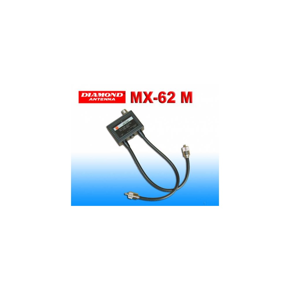 DIAMOND MX-62M DUPLEXER 1.6-56/76-470  MHz CONNESSIONI PL259/PL259