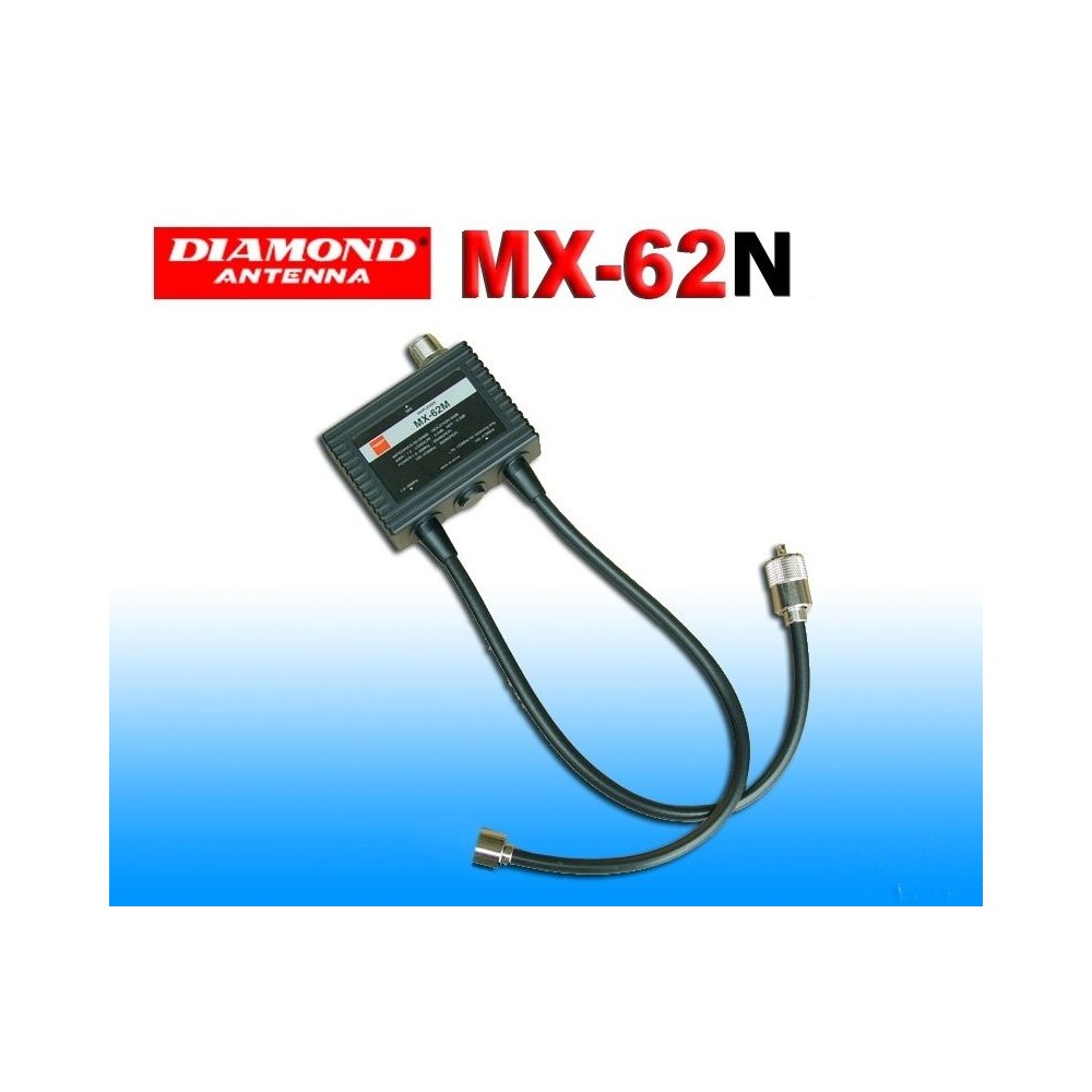 DIAMOND MX-62N DUPLEXER 1.6-56/76-470 MHz  CONNESSIONI PL259/NM