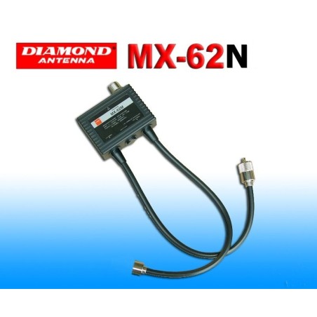 DIAMOND MX-62N DUPLEXER 1.6-56/76-470 MHz  CONNESSIONI PL259/NM