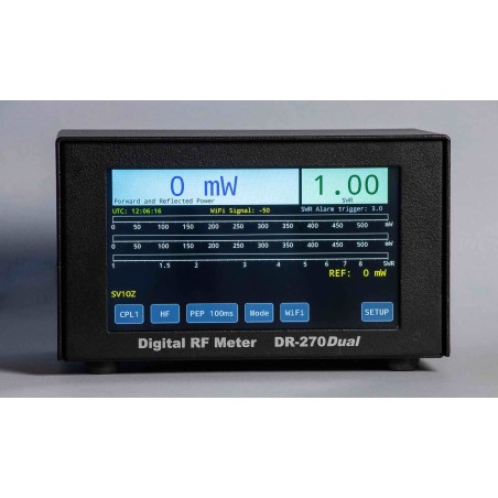 DR-270DUAL WATTMETRO DIGITALE SWR/POTENZA/SCOPE HF 6M 2.0KW 7 ALTA RES. TOUCH SCREEN