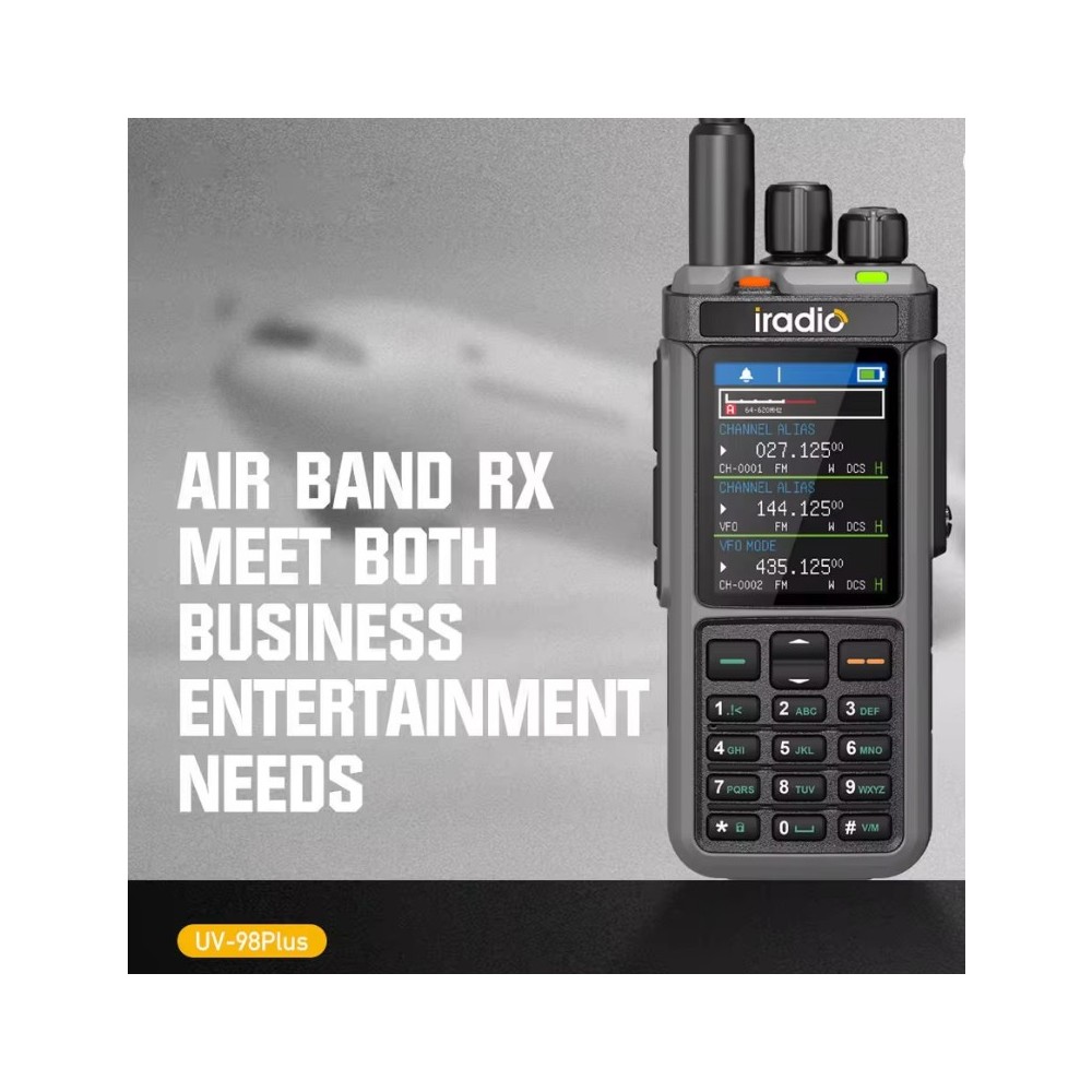 IRADIO UV-98 PLUS Walkie Talkie 10W AM CB SSB LW MW SW HF Ripetitore a banda incrociata 1024 canali RT-880G