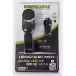 PRESIDENT REMOTE BT MIKE MICROFONO MANI LIBERE BLUETOOTH CON ADATTATORE