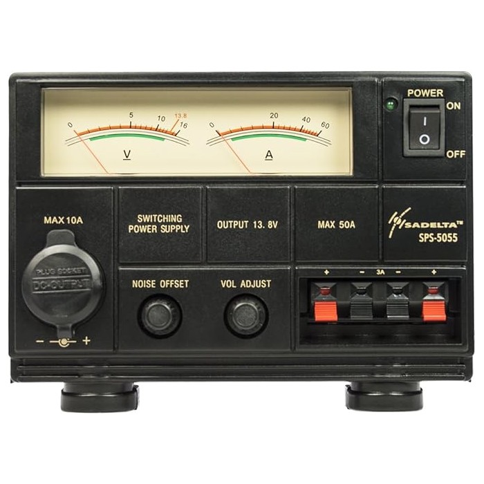 SADELTA SPS-5055 ALIMENTATORE 50A CON 2  STRUMENTI TENSIONE REGOLABILE