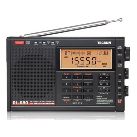 TECSUN PL-680 Radioricevitore HF All Mode AM-FM-USB-LSB, banda aeronautica, FM 88-108