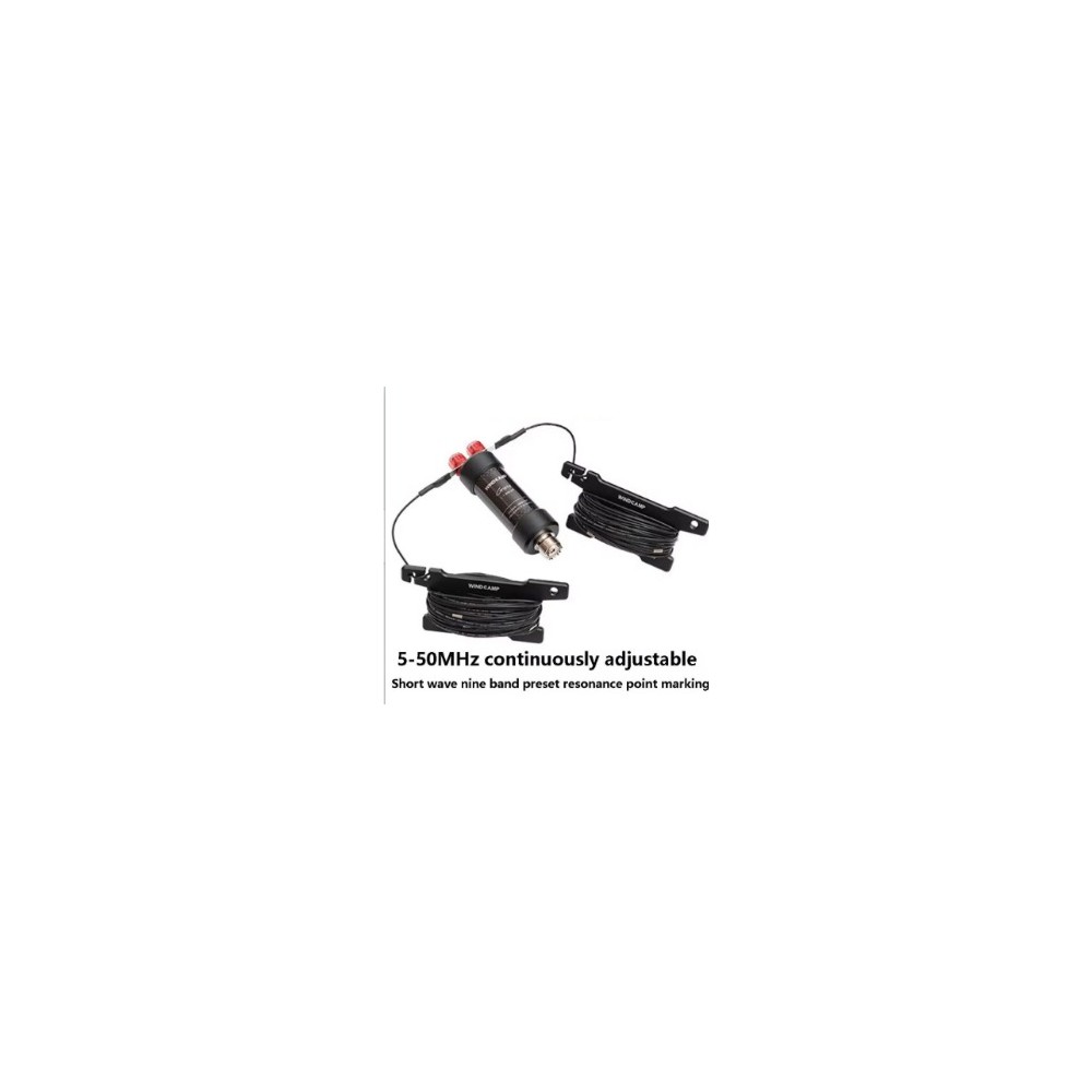 Windcamp Gipsy - Antenna dipolo 5-50 MHz portatile per QRP e QRO fino a 100W