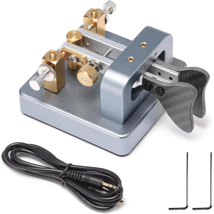 XIEGU VK-6 Iambic CW Dual Paddle Automatic Keyer, contatti in rame argentato, jack da 3,5 mm, G90, X6100, X6200, X5105, G106