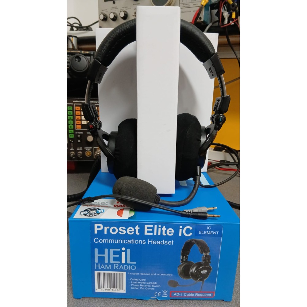 HEIL SOUND PROSET ELITE IC - CUFFIA MICROFONO X ICOM - PARI AL NUOVO - UNICO PROPRIETARIO