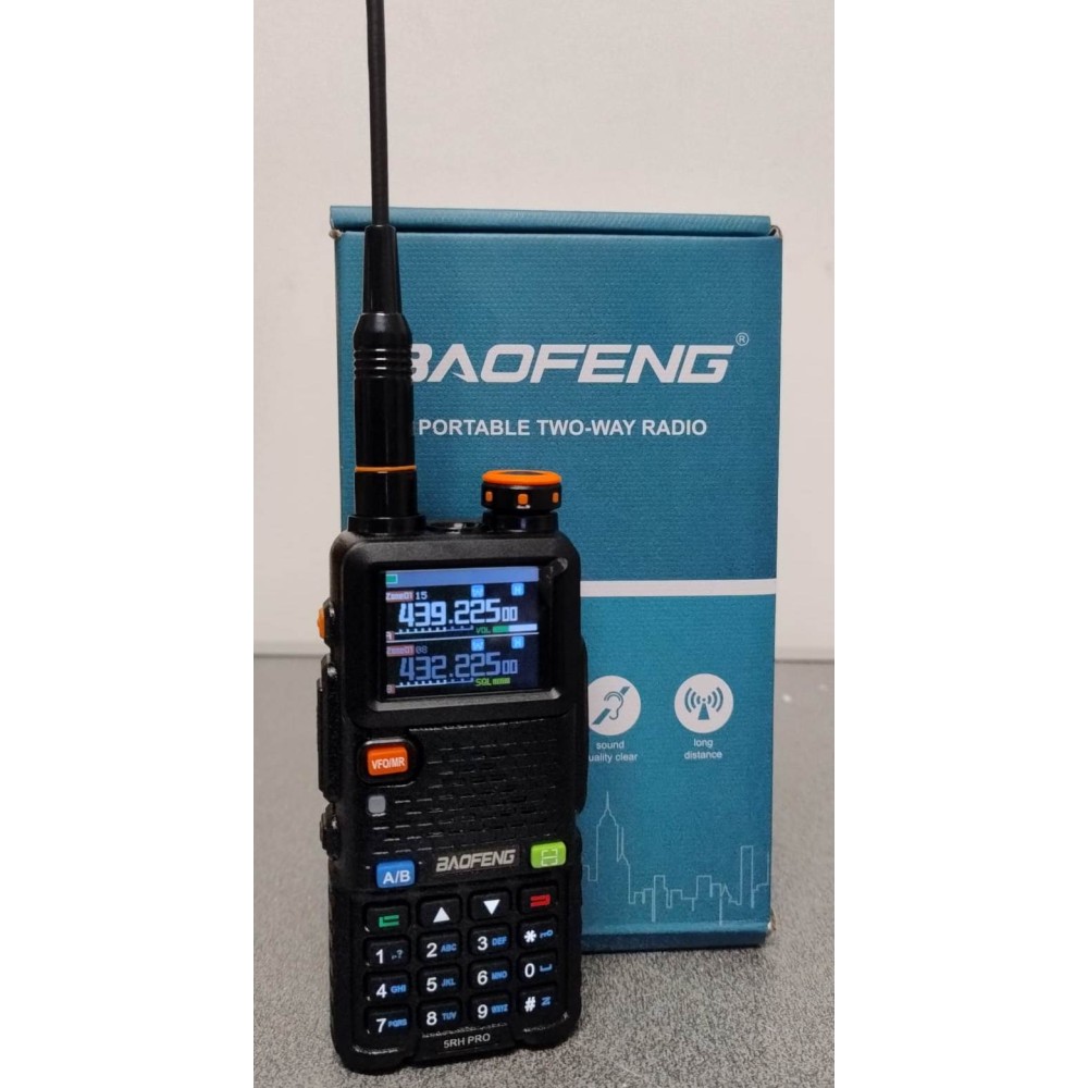BAOFENG UV-5RH PRO GPS BLUETOOTH RTX PORTATILE BIBANDA VHF UHF 8 WATT